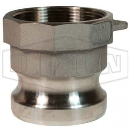 Dixon Boss-Lock Type A Cam and Groove Adapter, 4 in, Male Adapter x FNPT, 316 SS, Domestic 400-A-SS